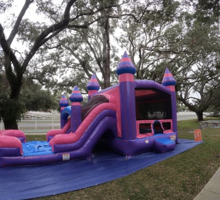 Bounce house/slide combo